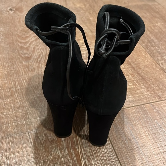Stuart Weitzman Black Glove Stretch Suede Bootie - Picture 7 of 11